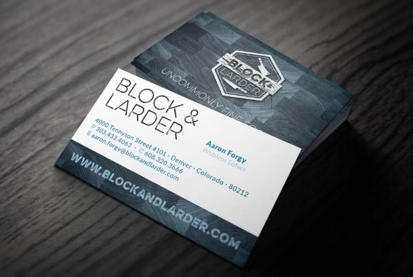 Block & Larder Restaurant Business Cards